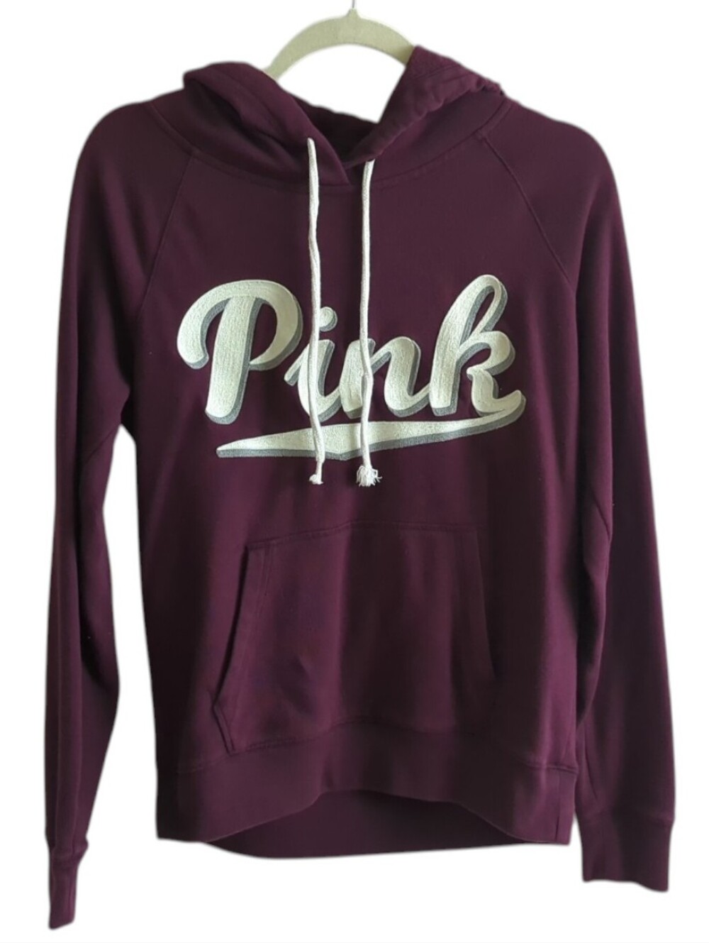 VS Pink Purple Pullover Hoodie w Large Embroidered Logo Size M